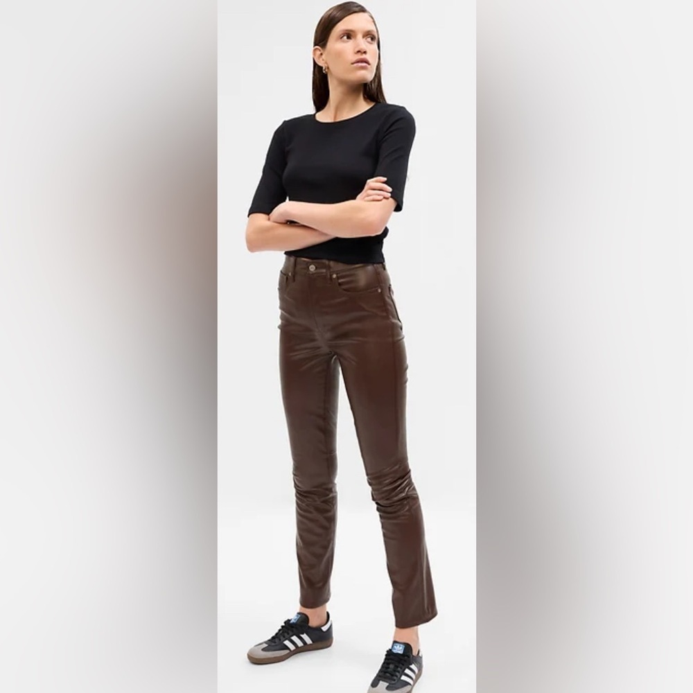 NWOT GAP Vintage Slim High Rise Leather Pants